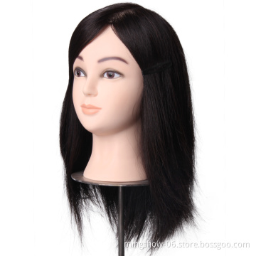 100 Human hair mannequin head with hair on sale